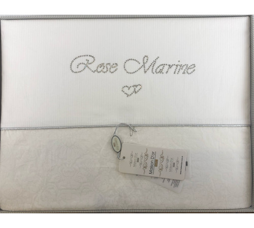 Rose Marine полутороспальное постельное белье молочный
