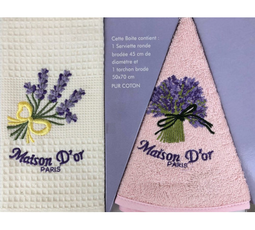 Lavander ваниль+розовый кухонные полотенца Maison D'or