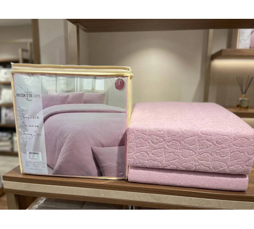 Jacquard двуспальное постельное белье розовый