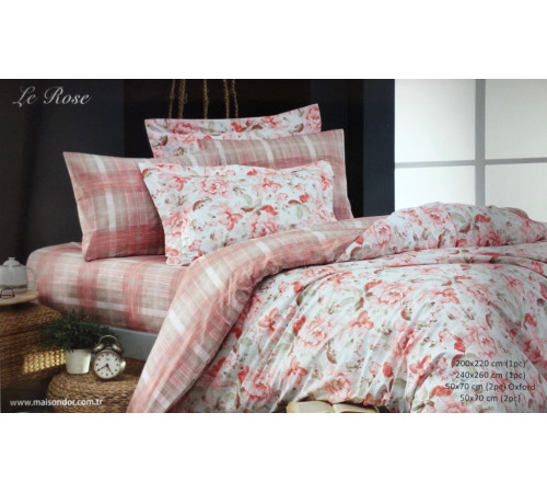 Le Rose двуспальное постельное белье Maison D'or