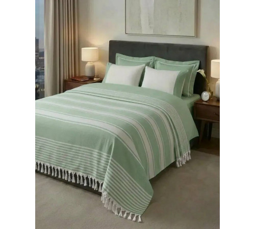 Babette зеленый 155×220 см покрывало Maison D'or