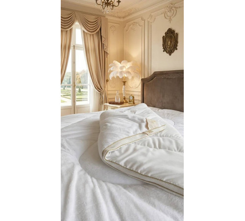 Coral 195х215 см двуспальное одеяло Maison D'or серебренная кайма