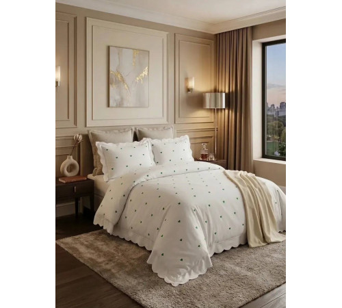 Les Coeurs двуспальное постельное белье Maison D'or зеленый