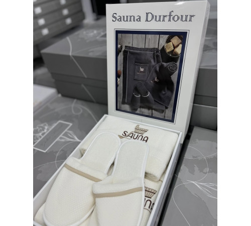 Набор килт + полотенце + тапочки мужской Sauna Dufour ваниль