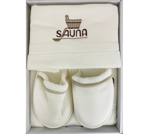 Набор килт + полотенце + тапочки мужской Sauna Dufour ваниль