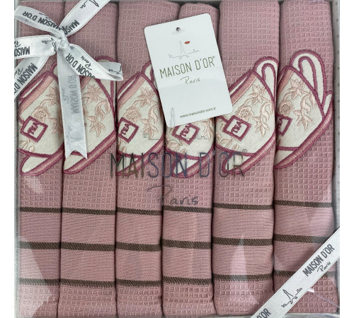 Ekose 50×70 см розовый полотенца Maison D'or