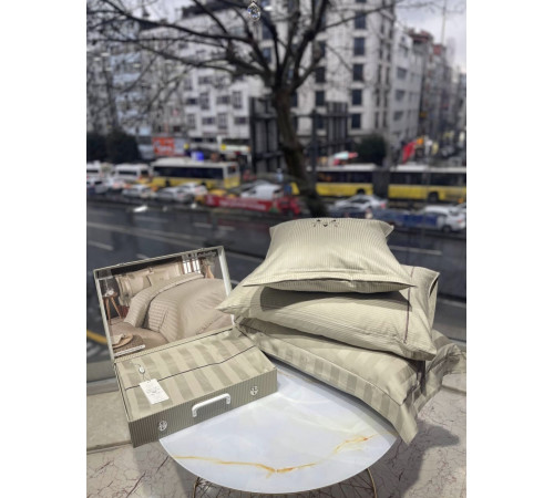 Elegance Embrodery двуспальное постельное белье Maison D'or бежевый 
