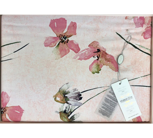 Floral двуспальное постельное белье розовый