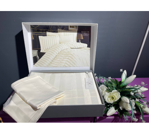 Fous двуспальное постельное белье Maison D'or молочный