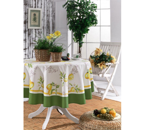Garden Green Lemon зеленый скатерть Maison Dor 160 см 