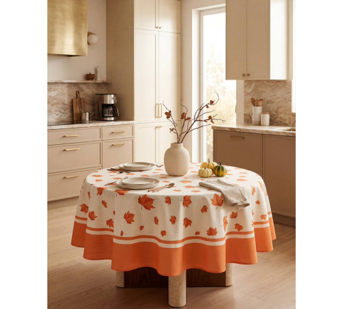 Garden Maple Leaf оранжевый скатерть Maison Dor 160 см