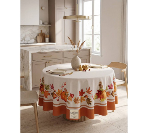 Garden Pumpkin оранжевый скатерть Maison Dor 160 см 