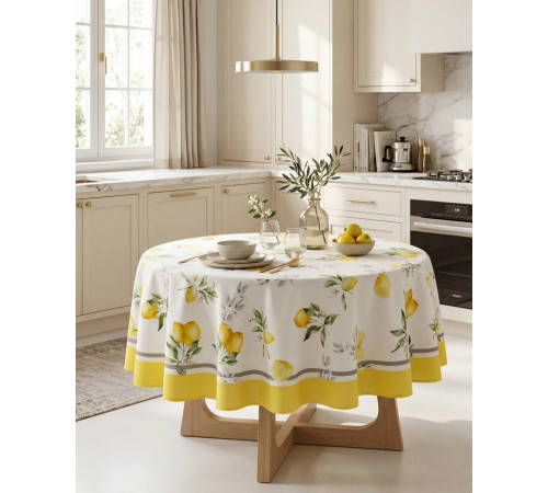 Garden Yellow Lemon желтый скатерть Maison Dor 160 см