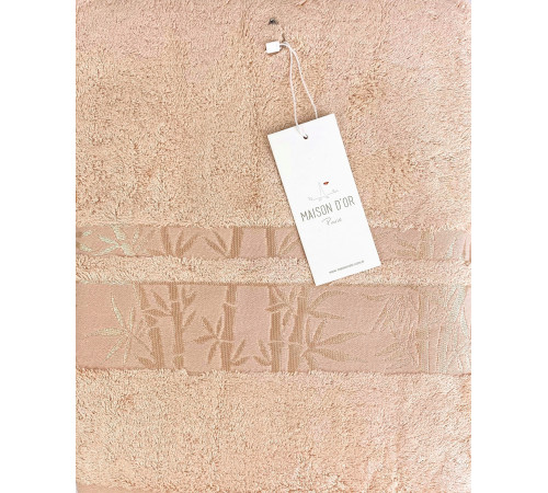 Jacquard персиковый 85x150 см полотенце Maison D'or 
