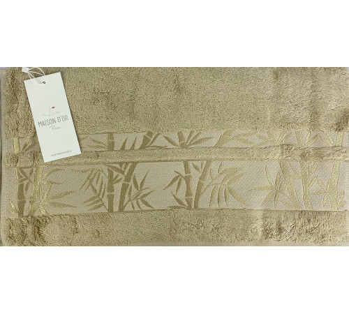 Jacquard бежевый 50x100 см полотенце Maison D'or 
