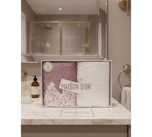 Набор полотенец Jasmin 50x100 см ваниль-сирень Maison D'or