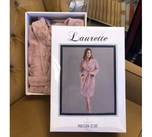 Laurette женский халат персиковый