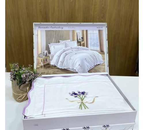 Lavender Embrodery двуспальное постельное белье фиолетовый