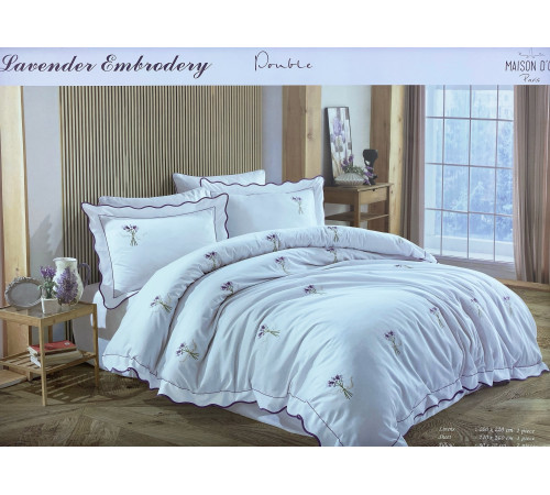 Lavender Embrodery двуспальное постельное белье фиолетовый