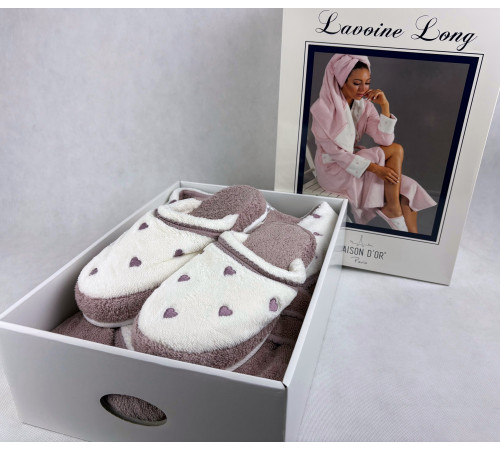 Lavoine Long женский халат Maison D'or фиолетовый