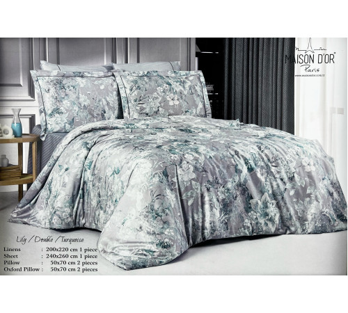 Lily двуспальное постельное белье Maison D'or бирюзовый купить