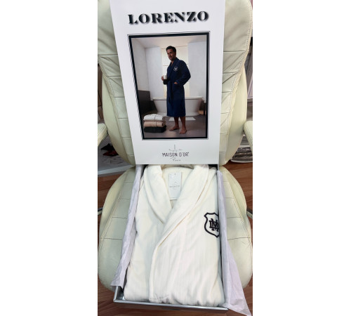 Lorenzo мужской халат ванильный