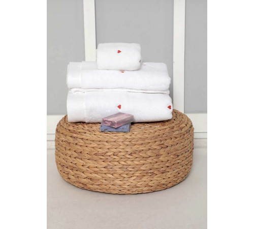 Love Hearts 85х150 см полотенце для ванны красный