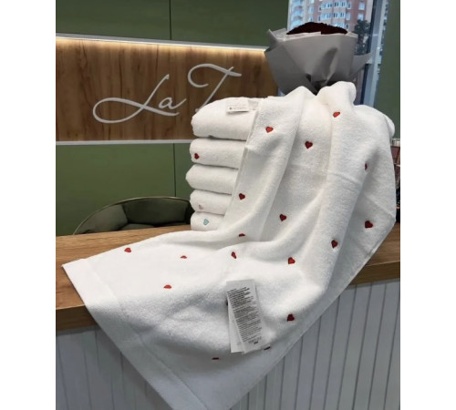 Love Hearts 85х150 см полотенце для ванны красный