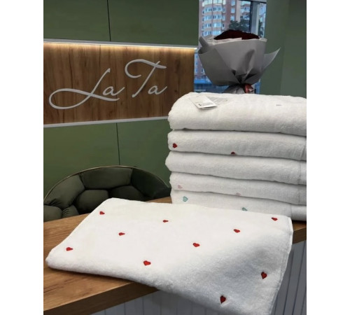 Love Hearts 85х150 см полотенце для ванны красный