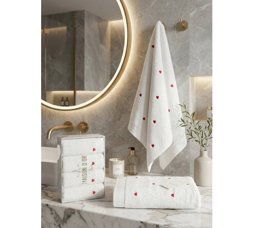 Love Hearts 85х150 см полотенце для ванны красный