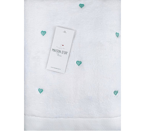 Love Hearts 50х100 см полотенце для ванны бирюзовый