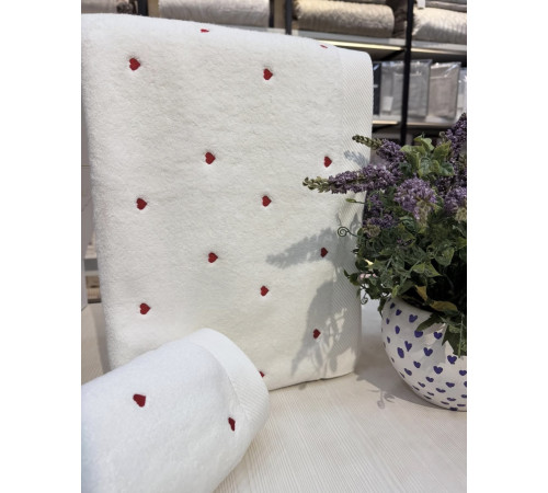 Love Hearts 85х150 см полотенце для ванны красный
