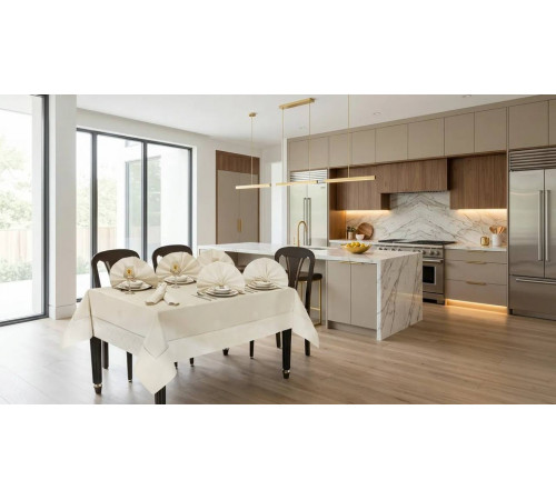 Magnole каменный 160×420 см скатерть Maison Dor 