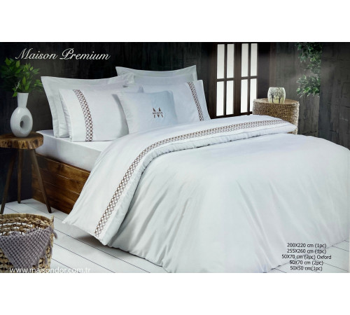 Maison Premium двуспальное постельное белье бежевый