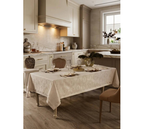 Marinella 160×350 см бежевый скатерть Maison Dor