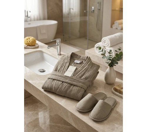 Nature Comfort халат муслиновый коричневый