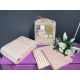 Natural Cotton полутороспальное постельное белье Maison D'or розовый широкая полоска