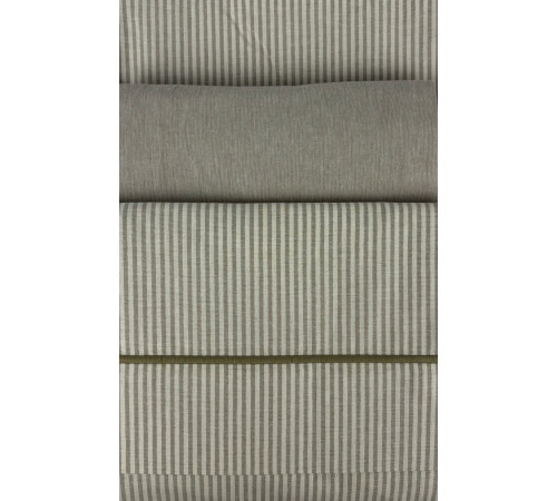 Natural Cotton полутороспальное постельное белье Maison D'or бежевый узкая полоска