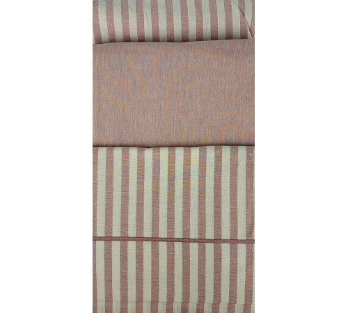 Natural Cotton полутороспальное постельное белье Maison D'or розовый широкая полоска