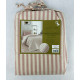Natural Cotton полутороспальное постельное белье Maison D'or розовый широкая полоска