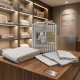 Natural Cotton полутороспальное постельное белье Maison D'or серый широкая полоска
