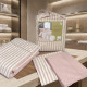 Natural Cotton полутороспальное постельное белье Maison D'or розовый широкая полоска