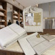 Natural Cotton полутороспальное постельное белье Maison D'or бежевый узкая полоска
