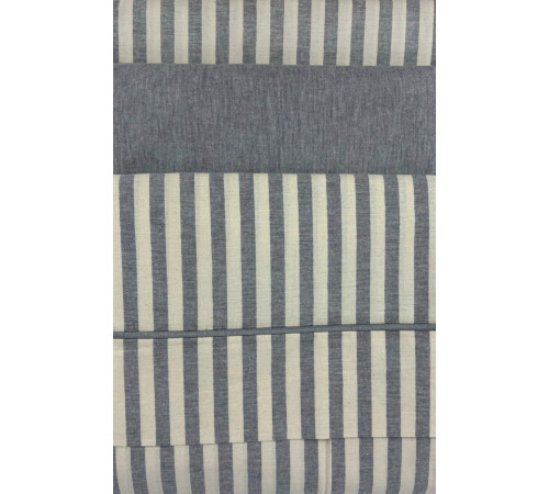 Natural Cotton полутороспальное постельное белье Maison D'or серый широкая полоска
