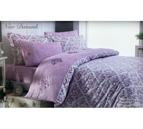 New Damask двуспальное постельное белье фиолетовый