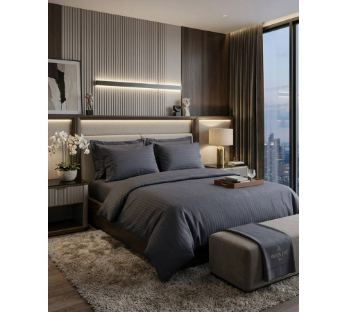 New Rails двуспальное белье Maison D'or антрацит купить