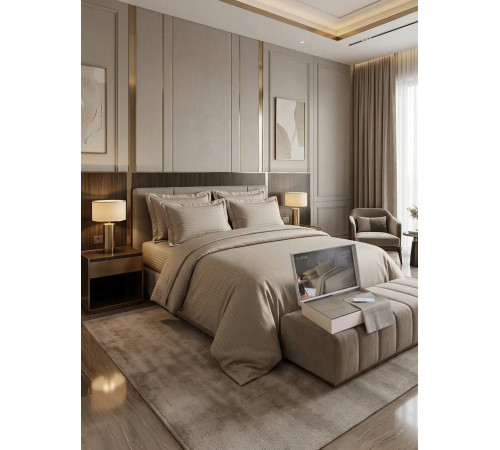 New Rails Twin семейное постельное белье Maison D'or каменный