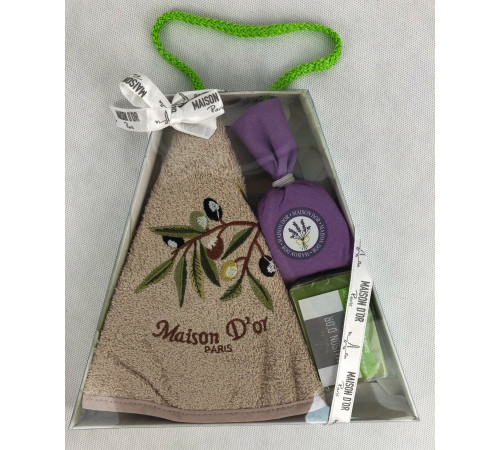 New Olive подарочный комплект полотенец бежевый
