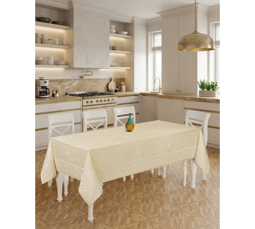Rachel 160х420 см скатерть Maison D'or ванильный