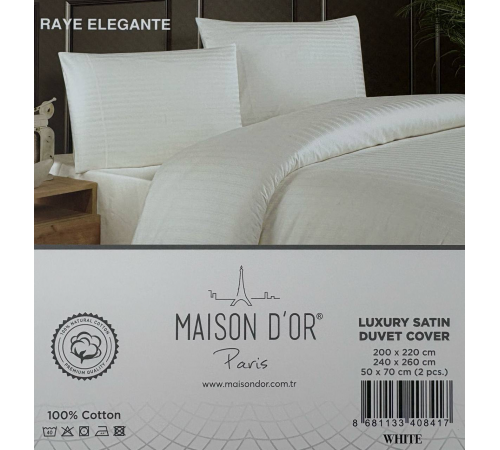 Raye Elegante двуспальное постельное белье Maison D'or белый 
